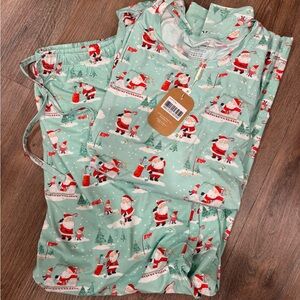 Angel Dear Festive Santa Kids Pajamas NWT
